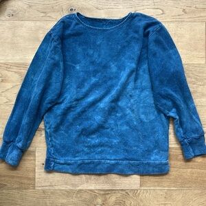 Oversized Hemp Fleece Crew Neck Sweatshirt / small
